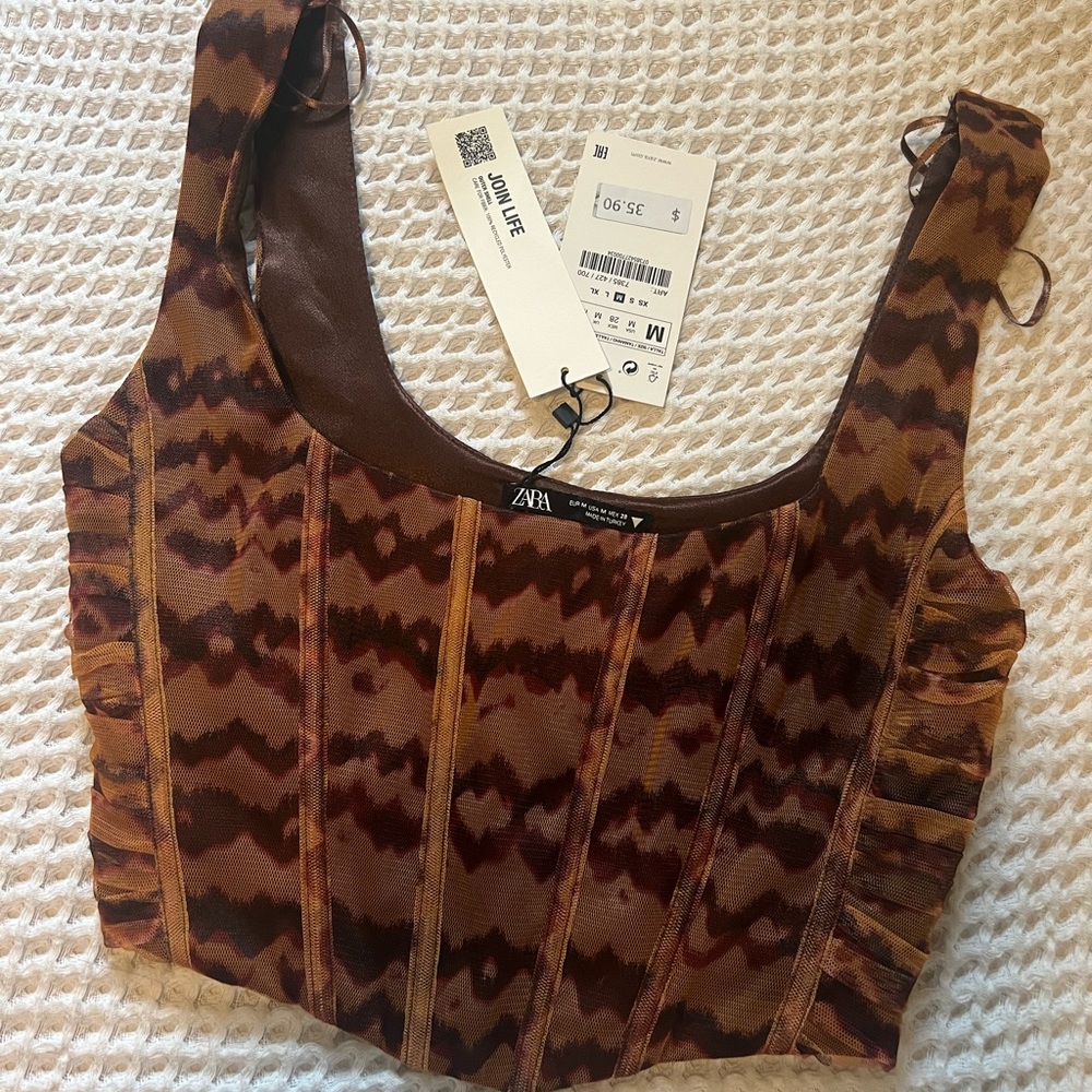 Zara corseted top